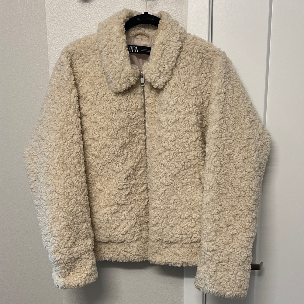 Women's Zara Cream Teddy Jacket